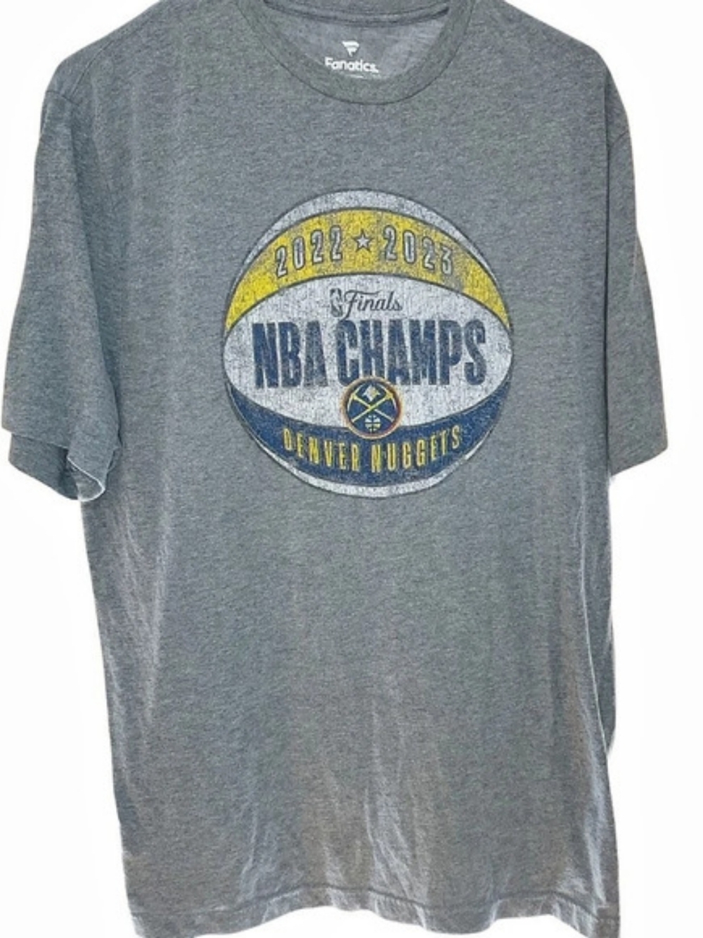 Fanatics 2023 NBA Champions Denver Nuggets Graphic T-Shirt in Gray XL